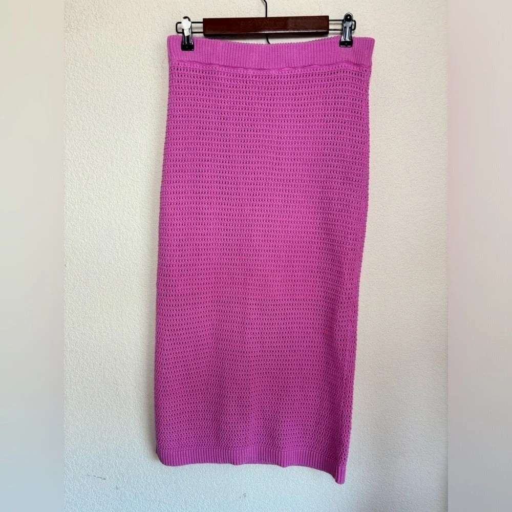 NWT Skies Are Blue Isla Rose Violet Lose Knit Crochet Tank and Midi Skirt Set M - Picture 10 of 13